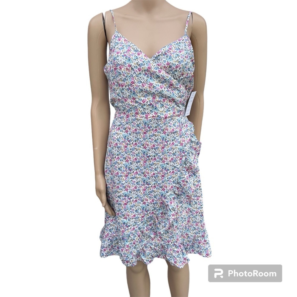Wrap Around Tie Back Spaghetti Straps Floral Summer Size S
